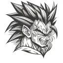 gohan super saiyan tattoo design idea