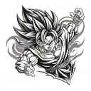 gohan super saiyan tattoo design idea