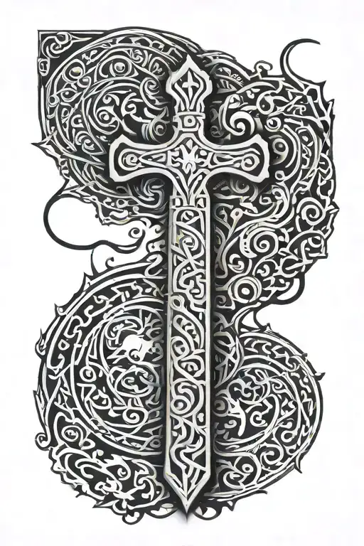 Nordic design full sleeve. Incorporate thors hammer with lightlining at the top tattoo design idea