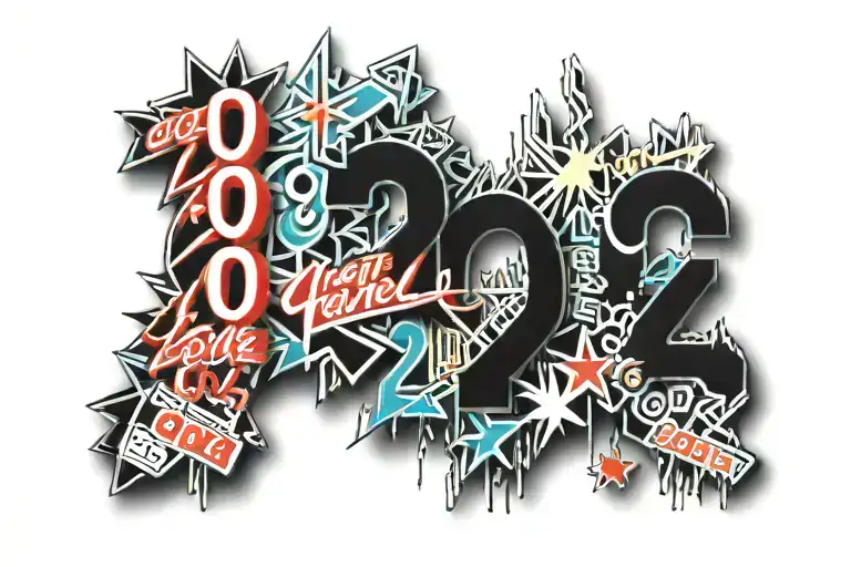 2024 concert tickets tattoo design idea