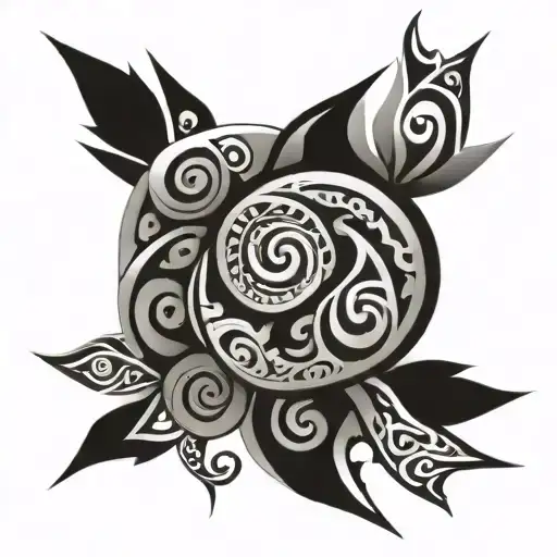 tribal thick patterns symmetrical on both sides of the body tattoo design idea