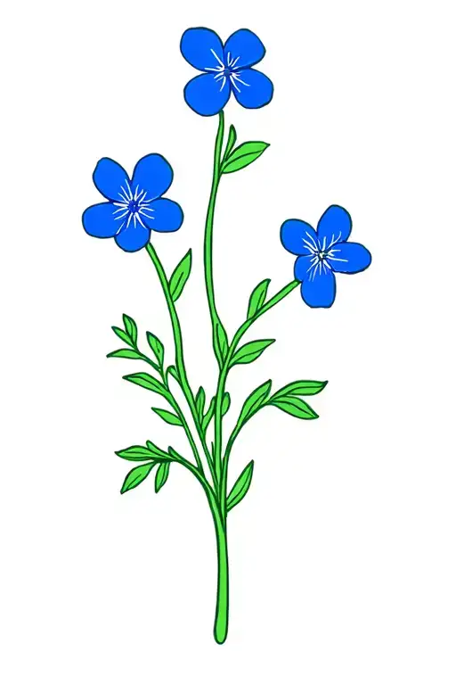 forget me nots tattoo design idea