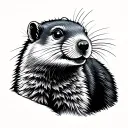 marmot tattoo design idea