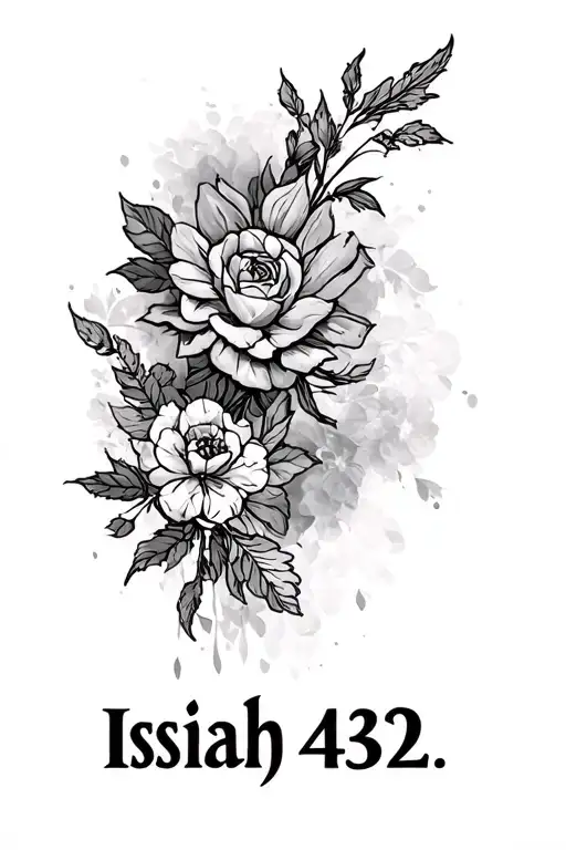 Isaiah 43:2 tattoo design idea