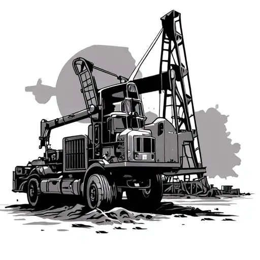 oilfield tattoo design idea