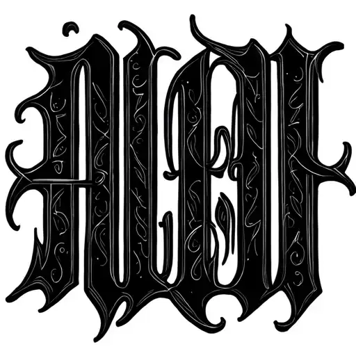 "Alan" Two Word Ambigram Generator tattoo design idea