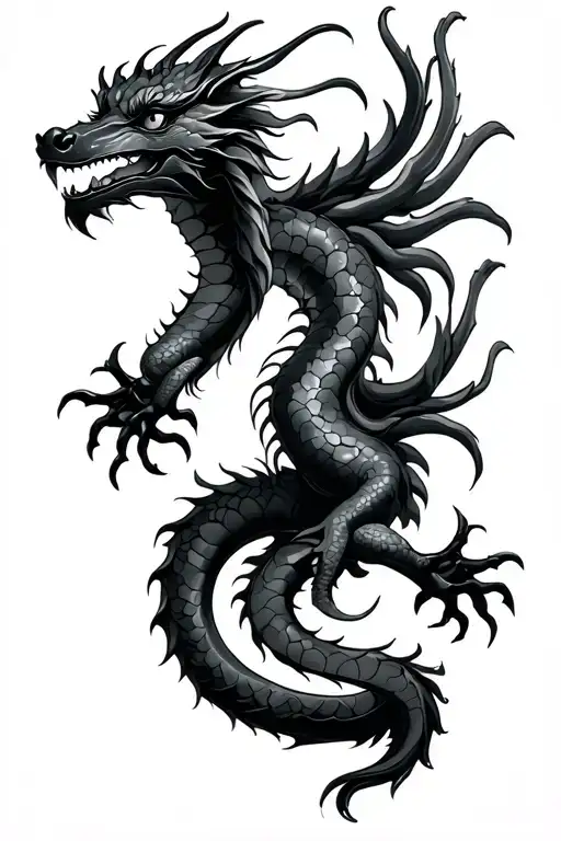 zodiac cancer merge with jade dragon tattoo design idea