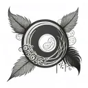 simple  enso tattoo design idea