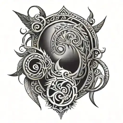 tattoo on outer thigh. tribal style, BDSM, Kink, Fireplay, Poi tattoo design idea