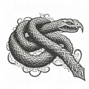 snake sword lungs tattoo design idea