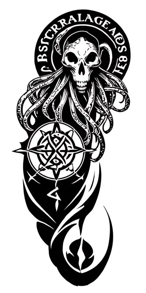 "Strange Aeons" "Strange Aeons" Cthulhu Symbols, the Elder Sign, Lovecraftian, Necromomicon Sigil, Eldritch Horror tattoo design idea