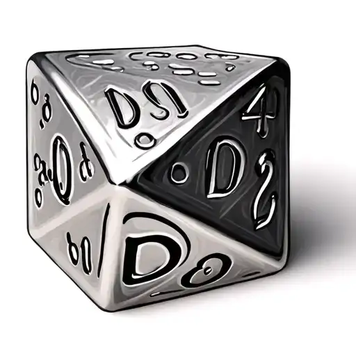 braille D20 dice tattoo design idea