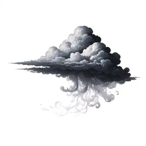 Coverup Clouds and Smoke tattoo design idea