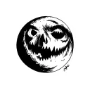 Halloween Moon tattoo design idea