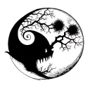 Halloween Moon tattoo design idea