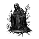 grim Reaper haunted mansion tattoo design idea