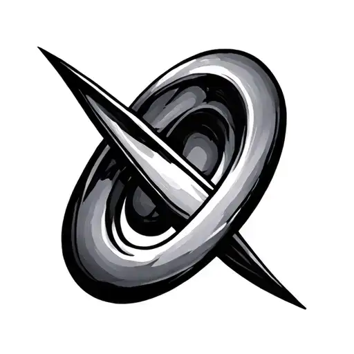 Infinity sign, N in the left circle V in the right  tattoo design idea