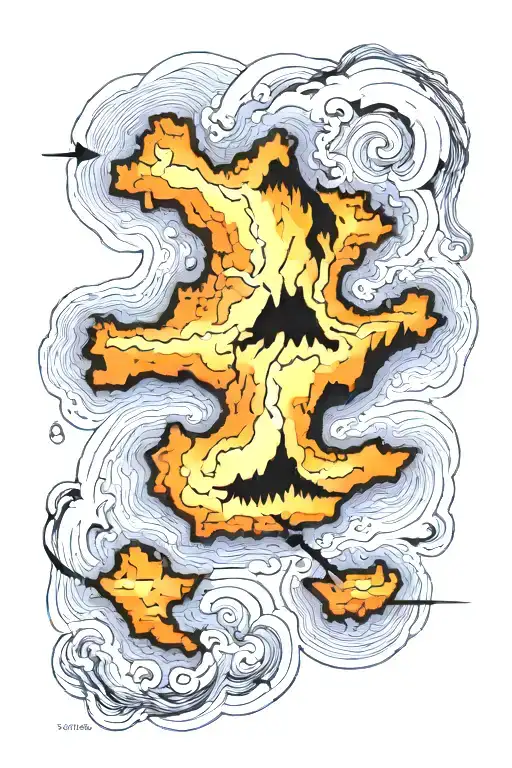 Island Top Down Topographical Map Tattoo tattoo design idea