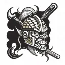 waffle warrior tattoo design idea