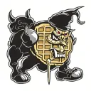 waffle warrior tattoo design idea