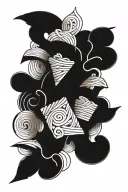 pasta shapes tattoo design idea