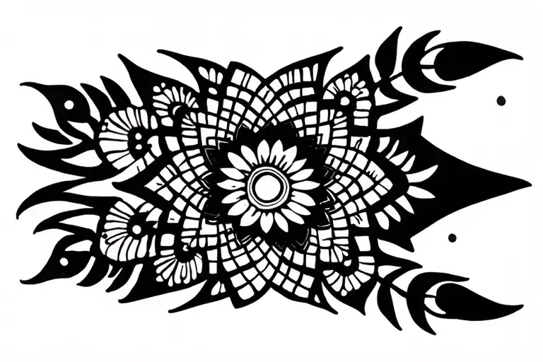 mehndi tattoo for a woman on her chest for a festival tattoo design idea