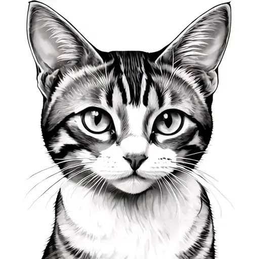 cat semi-colon tattoo design idea