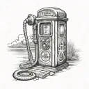 Gas Pump tattoo design idea