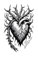 dwarven runes open your heart made tattoo design idea