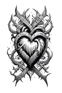 dwarven runes open your heart made tattoo design idea