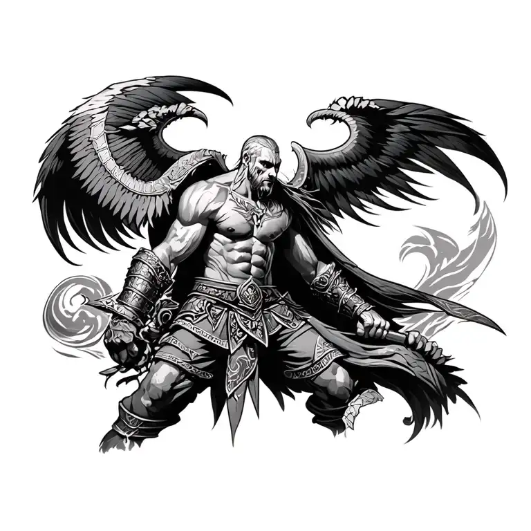 Warrior tattoo design idea