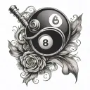 Scopian, lime, 8 ball tattoo design idea