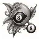 Scopian, lime, 8 ball tattoo design idea