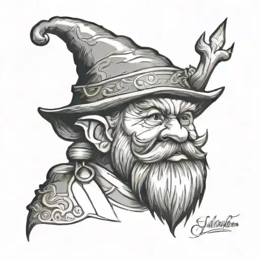 dwarf chocolate tattoo design idea