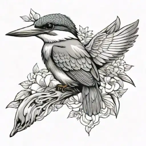 Kingfisher tattoo design idea