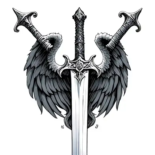 Sword Of St Michael tattoo design idea