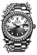 Rolex logo tattoo design idea