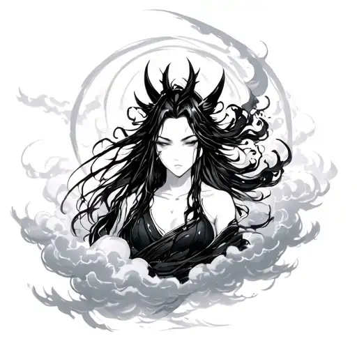eternal tsukuyomi in the clouds of akatsuki clouds tattoo design idea