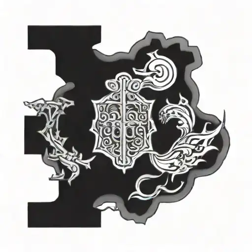 trust in god tattoo design idea