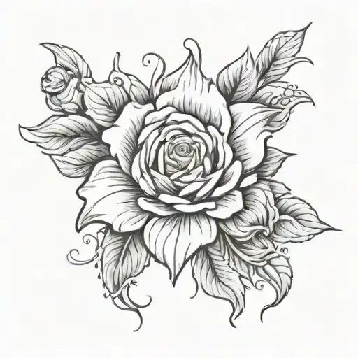 sketch of a tattoo in memory of my grandmother with the date of death tattoo design idea