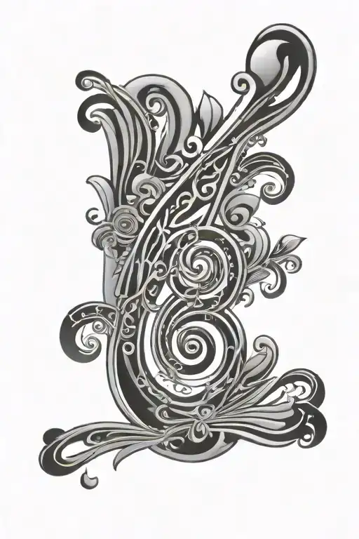 bass clef tattoo design idea