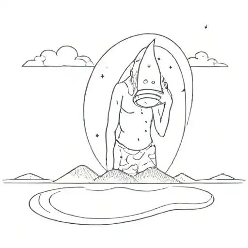 We are two grains of sand on the beach of the universe And our fears and sufferings are drops of water That fall on our eyelids from the sky tattoo design idea