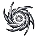 spiral star spiral tattoo design idea