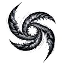 spiral star spiral tattoo design idea