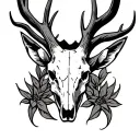 Deer Skull tattoo design idea