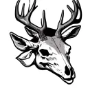 Deer Skull tattoo design idea