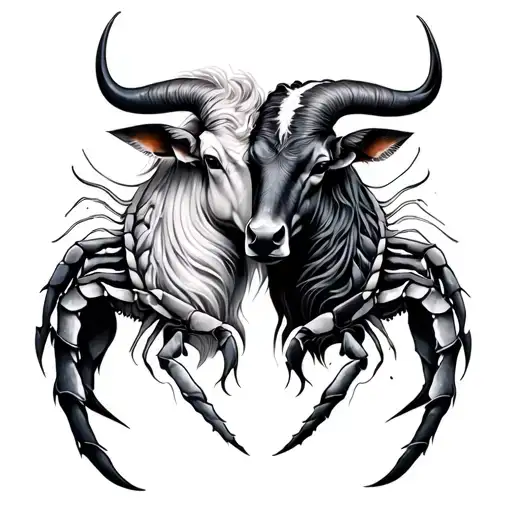 Taurus and Scorpio tattoo design idea