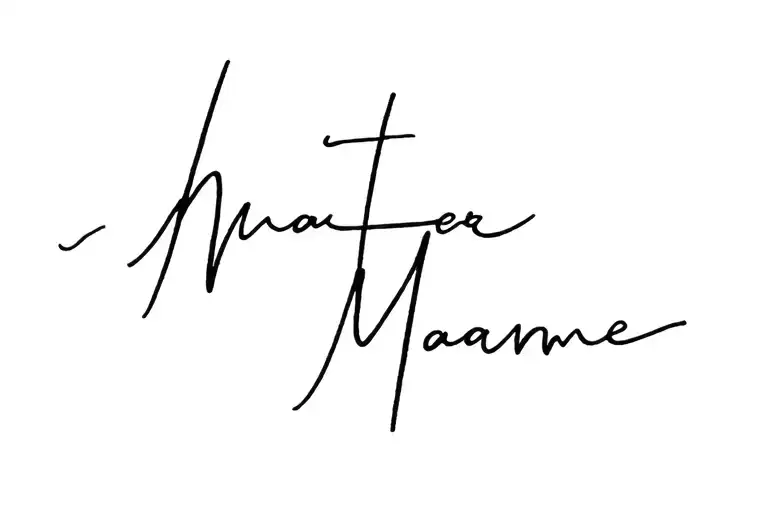 water and name written across tattoo design idea