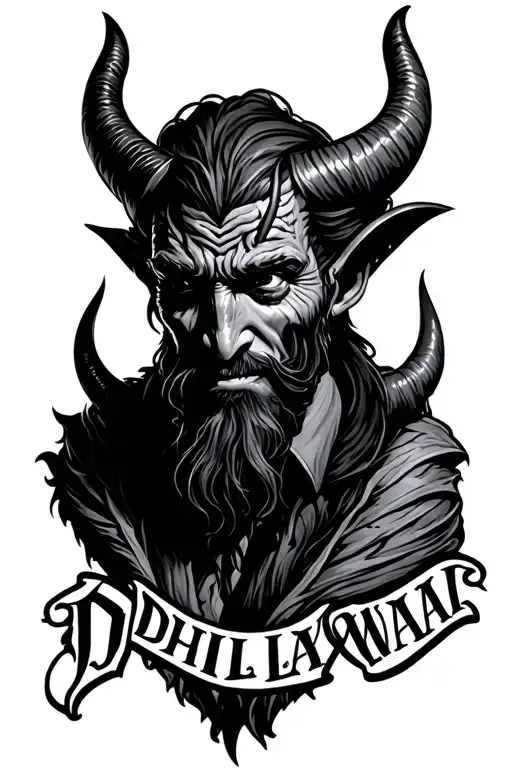 Devil Dhaliwal Name Written tattoo design idea