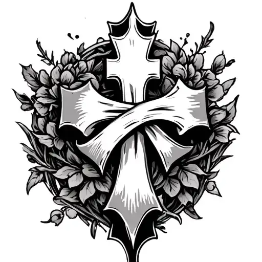 811+ Cross With Ribbon Tattoo Ideas in 2026 - BlackInk AI